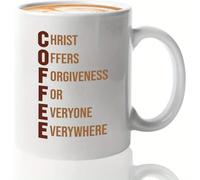 Taza De Café De Cerámica Cristo Ofrece Perdón A Todos En Todas Partes Resistente Taza Te Divertido Mug Coffee Para Espresso Decorar Amiga