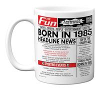 Taza de café de cerámica de 325 ml, regalo de cumpleaños número 40 para hombres y mujeres, regalo de 40 cumpleaños para hermanos, hermanas, amigos, vintage, retro, en 1985, cuarenta cumpleaños, 325 ml