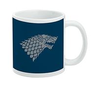 Taza de café de cerámica de Game of Thrones Stark Sigil, tazas de regalo novedosas para café, té y bebidas calientes, 11 onzas, color blanco