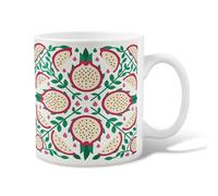 Taza de café de cerámica de granada, hojas coloridas y frutales, lágrimas, verde verano, novedosa, taza de chocolate caliente con asa, ideal para amigos, familiares, compañeros de trabajo, amantes de