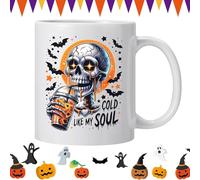 Taza de café de cerámica de Halloween, taza de agua con calabaza esqueleto | Taza de café de cerámica con diseño de esqueleto,Tazas Pumpkin en Nightmare Before Halloween para el hogar, cocina, hotel