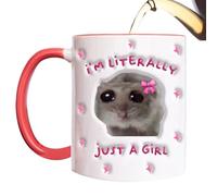 Taza de café de cerámica de hámster, taza de té de hámster | Taza de cerámica con forma de animal, divertida taza de té de 350ml - Literally Just Girl Taza de bebida, taza de agua para cacao calient