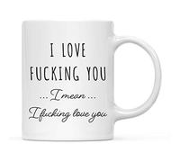 Taza De Café De Cerámica Día Del Amor Me Encanta Follarte Quiero Decir.. Con Asa Taza Café Divertido Mug Coffee Para Familiare Leche Té