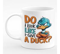 Taza De Café De Cerámica Drôle De Canard, Est-Ce Que J'Ai L'Air De M'En Soucier ? Resistente Taza De Café Vintage Tazas De Desayuno Para Familiare Leche Amiga