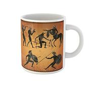 Taza De Café De Cerámica Escena De La Vintage Grecia Mitología Griega Centauro Pueblo Dioses Vintage Taza Divertido Mug Para Recuerdos Leche Té