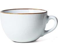 Taza de café de cerámica grande de 700 ml, taza de café de cerámica, tamaño XXL, con asa, cuencos grandes de cereales con asa, cuenco para ensaladas, taza de café de porcelana (blanco)