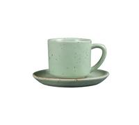 Taza de café de cerámica gruesa hecha a mano, estilo retro, de 175 ml, para restaurante B&B, color verde crema