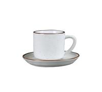 Taza de café de cerámica gruesa hecha a mano retro de 175 ml, para restaurante B&B, color blanco sésamo