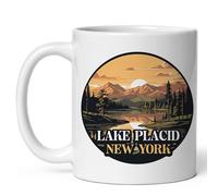 Taza De Café De Cerámica Lac Placid, New York Elegancia Taza Te Vintage Taza De Porcelana Para Familiare Espresso Té