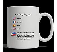 Taza De Café De Cerámica Maman, Je Sors, On Se Voit Au Revoir Adios, Au Revoir Philippines Minimalista Taza Cerámica Colorido Tazas De Desayuno Para Té Amiga Familiare