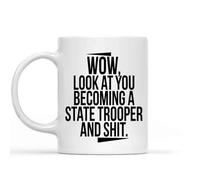 Taza De Café De Cerámica Mírate Convirtiéndote En Policía Estatal Y Esas Cosas Diseño Taza Te Resistente Mug Coffee Para Leche Té Decorar