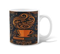 Taza de café de cerámica para café, reloj moderno y juguetón, sin naranja, taza para beber de oficina con asa, ideal para amigos, familiares, compañeros de trabajo, amantes de la tercera edad, 325 ml