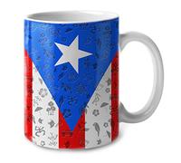 Taza De Café De Cerámica Porto Rico En 2D Avec Drapeau Colorido Taza Café Elegancia Taza De Porcelana Para Familiare Recuerdos Espresso