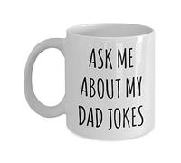 Taza De Café De Cerámica Pregúntame Sobre Mis Chistes De Papá: Idea Para Un Nuevo Papá Elegancia Taza Cerámica Personalizada Tazas De Desayuno Para Decorar Oficina Recuerdos
