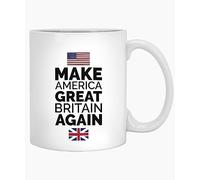 Taza De Café De Cerámica Rendre L'Amérique À Nouveau Grande-Bretagne Avec Des Drapeaux Diseño Taza De Cerámica Divertido Mug Coffee Para Amiga Té Espresso