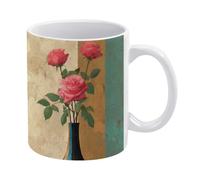 Taza de café de cerámica, resistente, de 325 ml, con diseño impreso "Poesía de la naturaleza", ideal como regalo para hombres, mujeres, mamá, papá, aniversarios y bodas. Perfecta para el hogar o la o