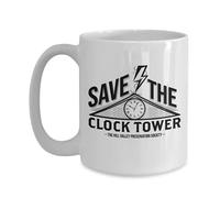 Taza De Café De Cerámica Sociedad De Preservación De Hill Valley Salva La Torre Del Reloj Elegancia Taza De Café Vintage Taza De Porcelana Para Familiare Decorar Té