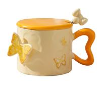 Taza de café de cerámica, taza de de 350 ml, taza de cerámica irregular en relieve 3D, taza de leche para desayuno, taza de té para la oficina y el hogar, embalaje de de espuma, regalo