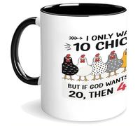 Taza De Café De Cerámica Un Amoureux Des Poulets Drôle : Je Ne Voulais Que 10 Poulets Divertido Taza Desayuno Con Asa Taza De Porcelana Para Decorar Té Espresso