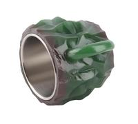 Taza de café de Cristal, Elegante Revestimiento de Resina de Acero Inoxidable para Oficina en Casa, Opción de Regalo de 320ml de Capacidad (GREEN)