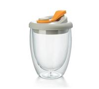 Taza de café de doble pared con aislamiento térmico a prueba de derrames, 350 ml, 450 ml, taza de leche de vidrio aislado de doble pared