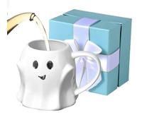 Taza de café de Elf de dibujos animados - Taza de cerámica de alto brillo para Halloween, divertido portavasos de causa | Bebidas decorativas de Navidad con gráficos únicos de Halloween, taza de café