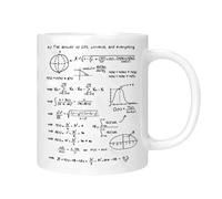 Taza de café de física | 320 mililitros de cerámica de estilo ingeniero | Taza de física | Para disfrutar de té caliente y frío, jugo, agua, bebidas, té con leche,