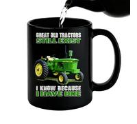 Taza de café de granja, taza de desayuno de tractor, taza retro, adecuada para mujeres y hombres para usar en la cocina mientras viaja por la mañana en el trabajo en pausa al estudiar por la noche y