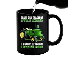 Taza de café de granja, taza de desayuno de tractor, taza retro, adecuada para mujeres y hombres para usar en la cocina mientras viaja por la mañana en el trabajo en pausa al estudiar por la noche y