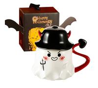 Taza de café de Halloween - Cute Ceramic Halloween Coffee Cups,Decoración de temporada para amigos cumpleaños oficinas escolares adolescentes inauguración de la casa otoño familia niños niñas