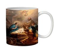 Taza De Café De La Natividad - Taza De Cerámica Con Escena De Navidad, Taza De Café Inspirante | Taza De Cerámica De Escena De La Natividad Inspirante, 11oz, Taza De Café De Historia De La Navidad