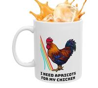 Taza de café de pollo, taza de cerámica de 350 ml, taza de café de gallo | para el hogar, viajes, descansos por la mañana, , noche, cocina, lugar de trabajo