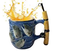 Taza de café de resina Vasos de resina con temática de pesca