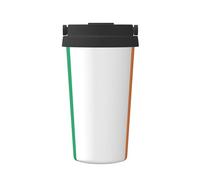 Taza de café de viaje informal con impresión de bandera irlandesa para café caliente y frío, vaso de acero inoxidable para casa, oficina, viajes