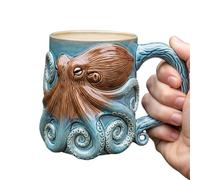 Taza De Café De Viaje | Tazas De Café Criaturas Marinas 3D,Objeto De Arte Decorativo Para Cocina Comedor Amantes Del Mar Bebidas Calientes Frías Navidad Cumpleaños