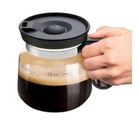 Taza de café de vidrio de 16 onzas, estilo cafetera, nueva taza de café con tapa, taza de cristal C-offee M-ug en forma de C-offee P-ot, novedosa taza C-offee que parece una C-offee P-ot para tés