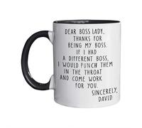 Taza de café Dear Boss, Thank for Being My Boss, If I Had A Different I Would Punch Him and Come Wok for You, taza de café y té de 12 onzas, regalos divertidos para jefes, tazas de señora y hombre