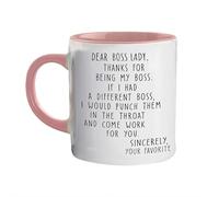 Taza de café Dear Boss, Thank for Being My Boss, If I Had A Different I Would Punch Him and Come Wok for You, taza de café y té de 12 onzas, regalos divertidos para jefes, tazas de señora y hombre
