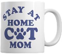 Taza de café divertida con diseño de gatito sarcástico y divertido para mamá gata que se queda en casa, taza de café novedosa, taza de té de cerámica con impresión de doble cara para mamá, papá, amigo