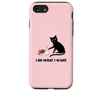 Taza de café Divertida con diseño de Gato Negro I Do What I Want Cat Lover Carcasa para iPhone SE (2020) / 7/8