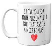 Taza de café divertida con texto en inglés "Being My Husband is Really The Only Gift You Need", taza de cerámica de 11 onzas y 15 onzas para marido de esposa, taza de aniversario para marido, regalo