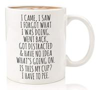Taza de café divertida con texto en inglés "I Came I Saw I Forgot What I Was Doing" de 11 onzas, regalos de cumpleaños para personas mayores, ancianos, abuela, abuelo, mamá, papá, regalos sarcásticos