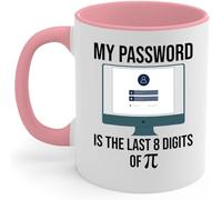 Taza de café divertida con texto en inglés «My Password is The Last 8 Digits» de 325 ml, B10