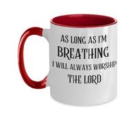 Taza de café divertida de 325 ml con texto en inglés "Praise and Worship Leader", H12