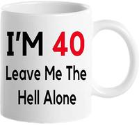 Taza de café divertida para mujeres de 40 años, 40 cumpleaños de 1981, para ella, mamá, esposa, tía, hermana, amiga, abuela, taza de té de 325 ml. Taza de cuarentena para mi 40 cumpleaños.