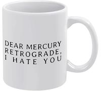 Taza de café divertida Querido Mercurio Retrógrado: Te Odio Ep203, 325 ml, estilo bohemio, color blanco - Bonita taza de café y té - Tazas de cerámica para hombres y mujeres