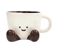 Taza de café , divertida taza de cerámica, adorable Drinkware, diseño de mesa de cocina para lata, café, té, leche, agua caliente, cacao, frío y bebidas, diario para en casa, 9,7 x 7,3 x 3,5