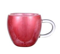 Taza de café doble en forma de corazón - Vaso artístico, taza de vidrio aislada de doble pared, 180 ml y 250 ml | Adecuado para parejas, café, espresso, capuchino, leche, pero