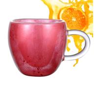 Taza de café doble en forma de corazón - Vaso artístico, taza de vidrio aislada de doble pared, 180 ml y 250 ml | Adecuado para parejas, café, espresso, capuchino, leche, pero