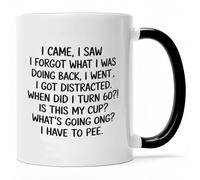 Taza De Café Drôle Distrait Je Suis Venu J'Ai Vu Diseño Taza Café Divertido Tazas De Desayuno Para Amiga Recuerdos Té